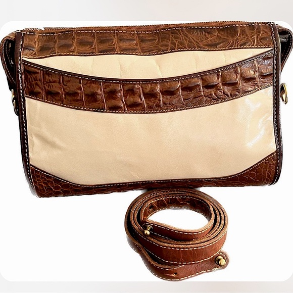 BRAHMIN Croc embossed leather multifunctional Shoulder/Crossbody/clutch bag - Picture 5 of 14